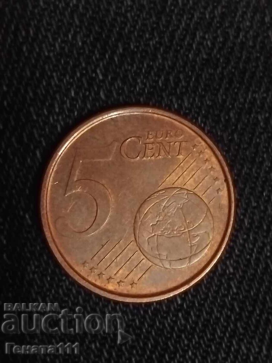 Σπάνιο ευρωπαϊκό νόμισμα για συλλογή 5 λεπτών με τιμή € 250.00 | 488.96 BGN