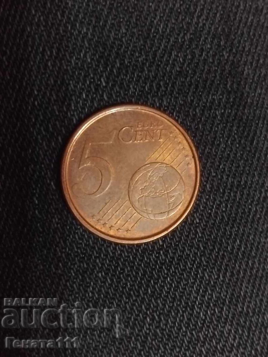 Livrarea Monedă euro rară de colecție 5 cenți