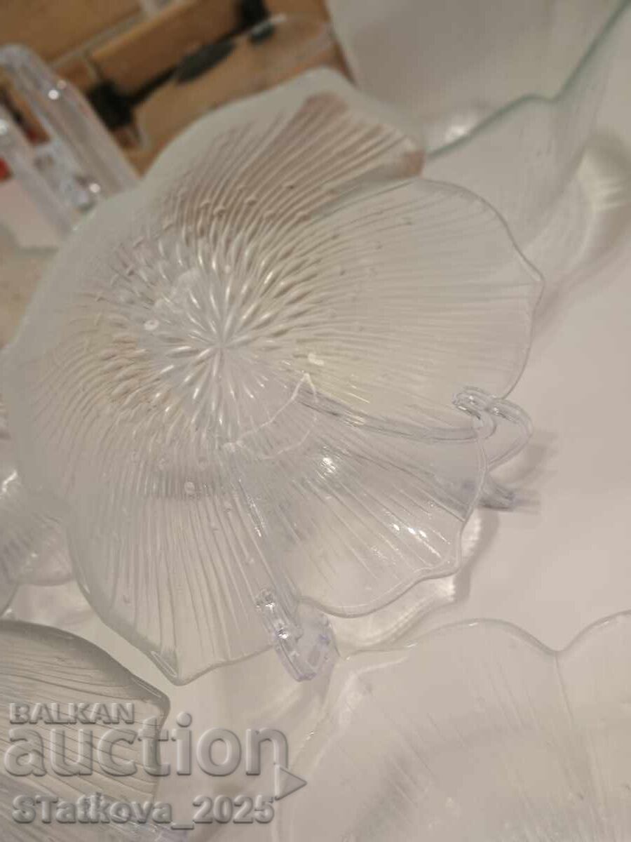 Set of glass bowls - French glass 1+4 - 5 Set of glass bowls - French glass 1+4 - 5