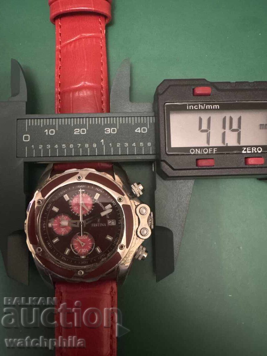 Festina chronograph мъжки часовник. Рядък. Работи - 6