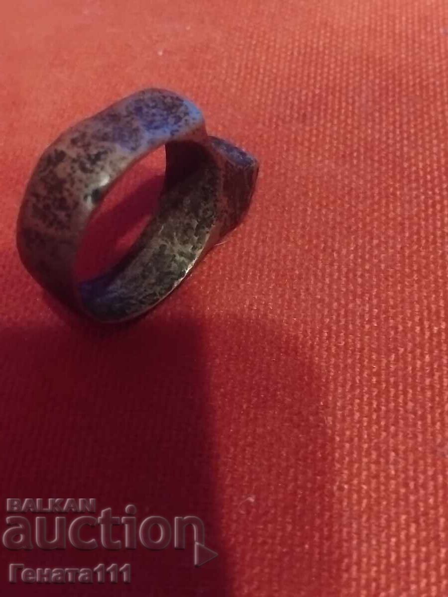 Inel vechi bronz alamă - 7