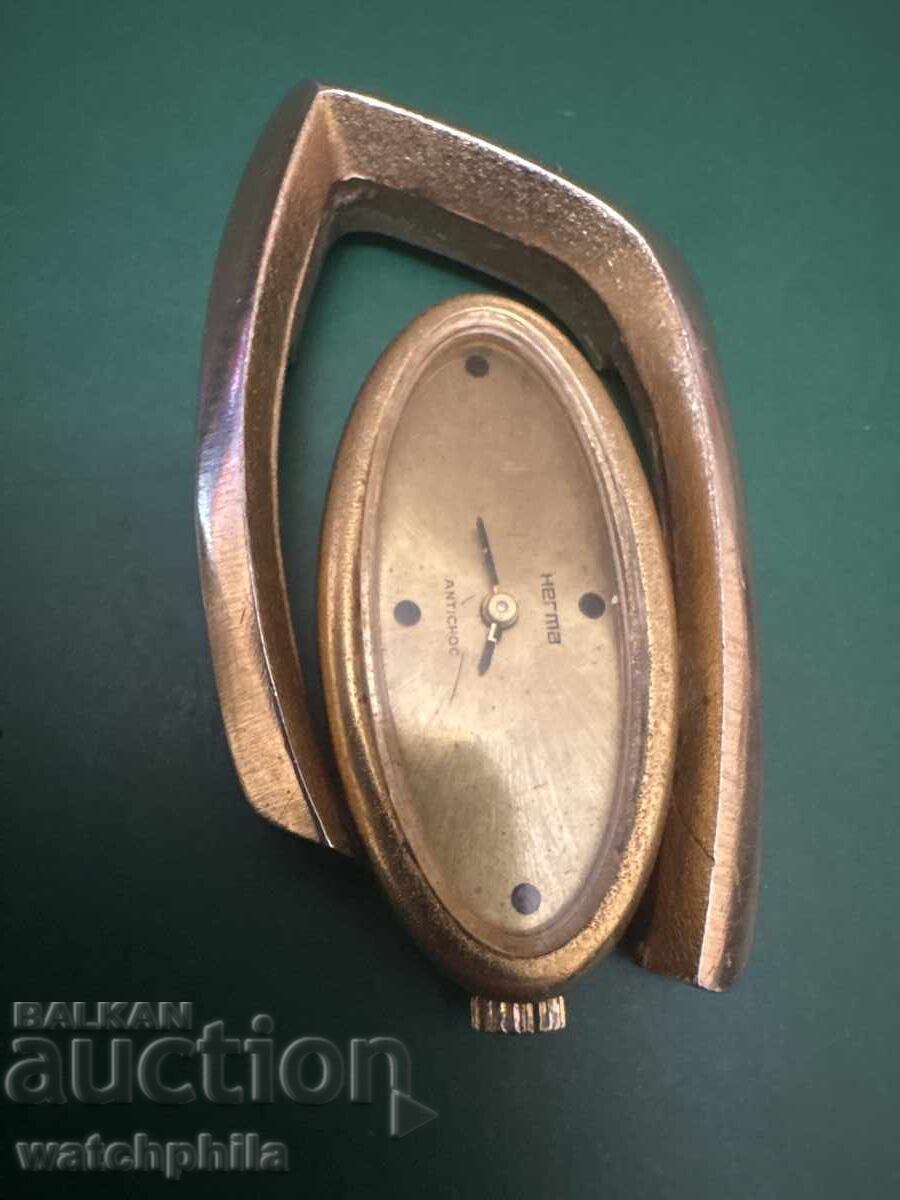 Auction  Herma Ladies' Gold-Plated Swiss Rare Watch. Working