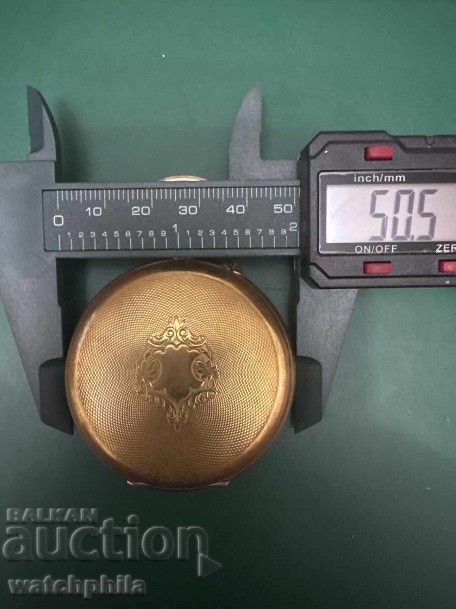 Позлатен рядък джобен часовник. Отлично състояние - 7