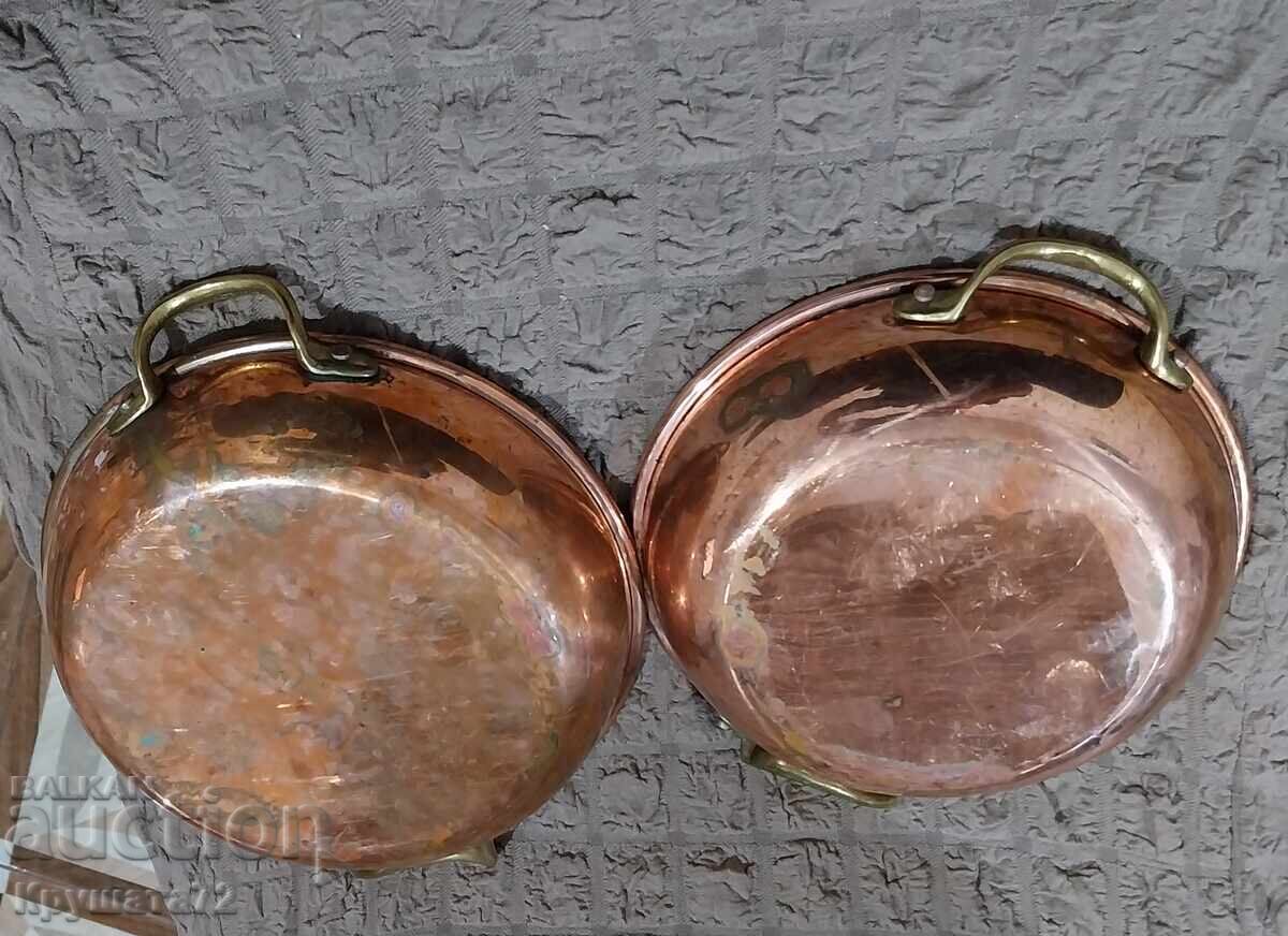 Аукцион Комплект медни тави калаисани Аукцион Комплект медни тави калаисани