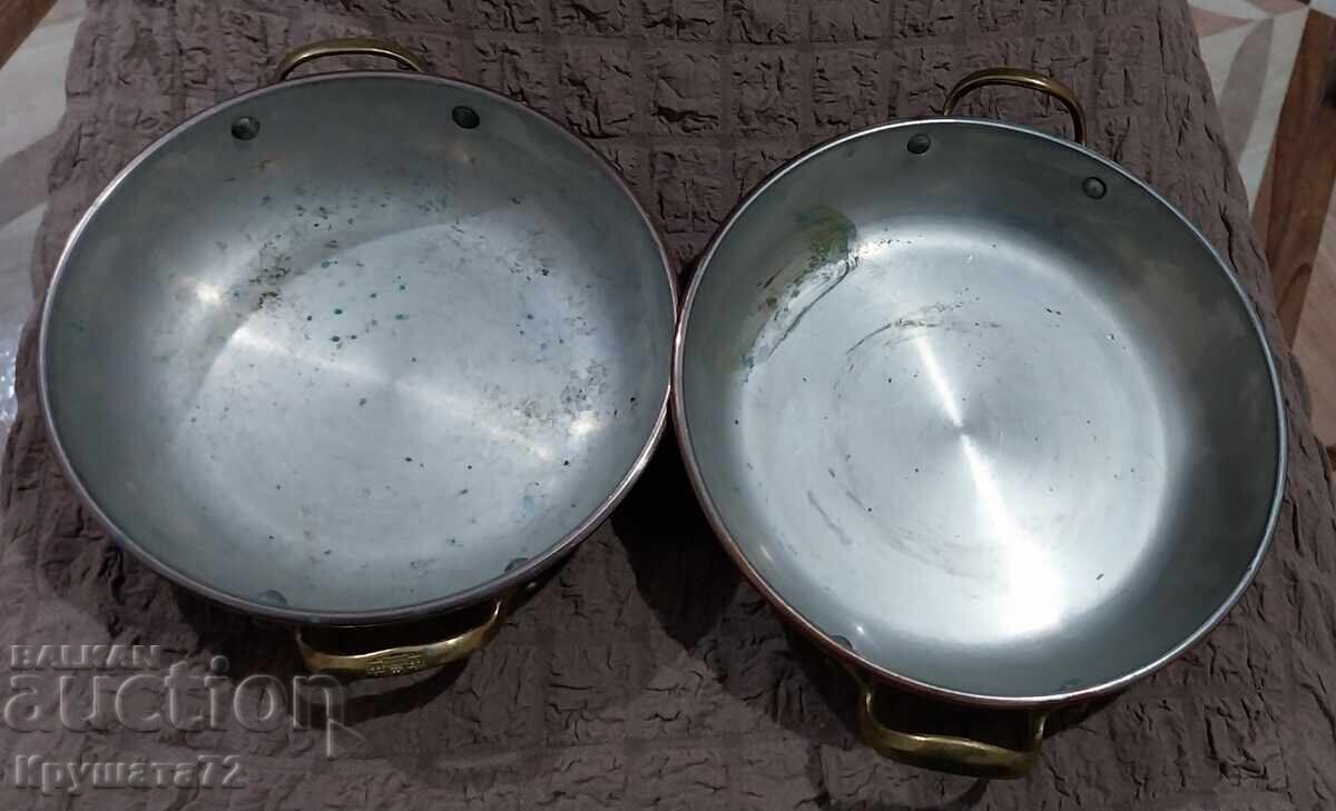 Комплект медни тави калаисани Комплект медни тави калаисани