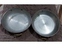 Комплект медни тави калаисани