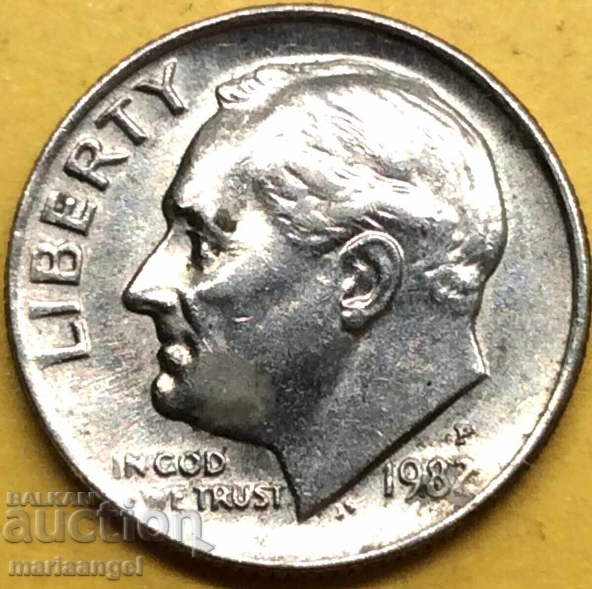 Licitație 1 dime SUA 1982 10 cenți