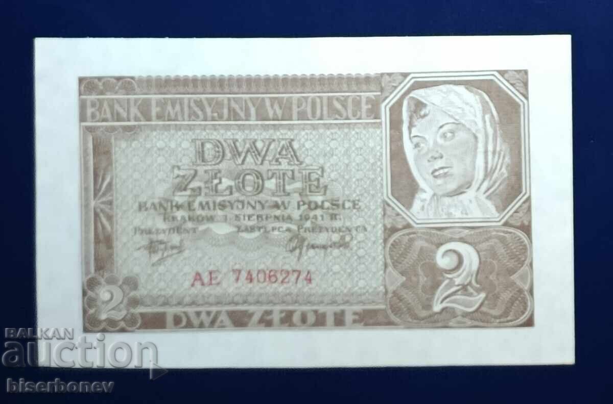 Polonia, 2 zloți 1941, UNC