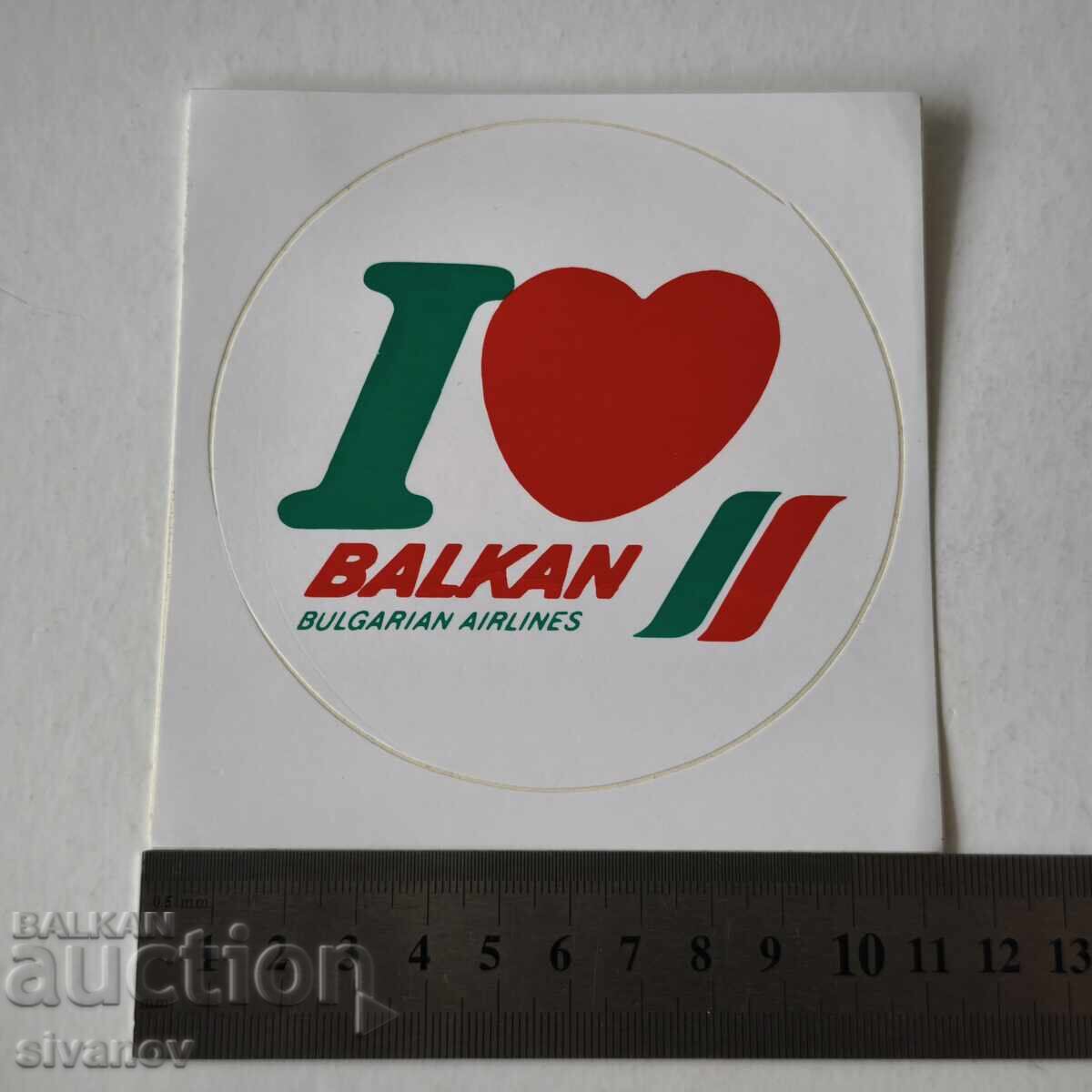 Autocolant BGA Balkan Balkan Bulgarian Airlines #6232 - 6