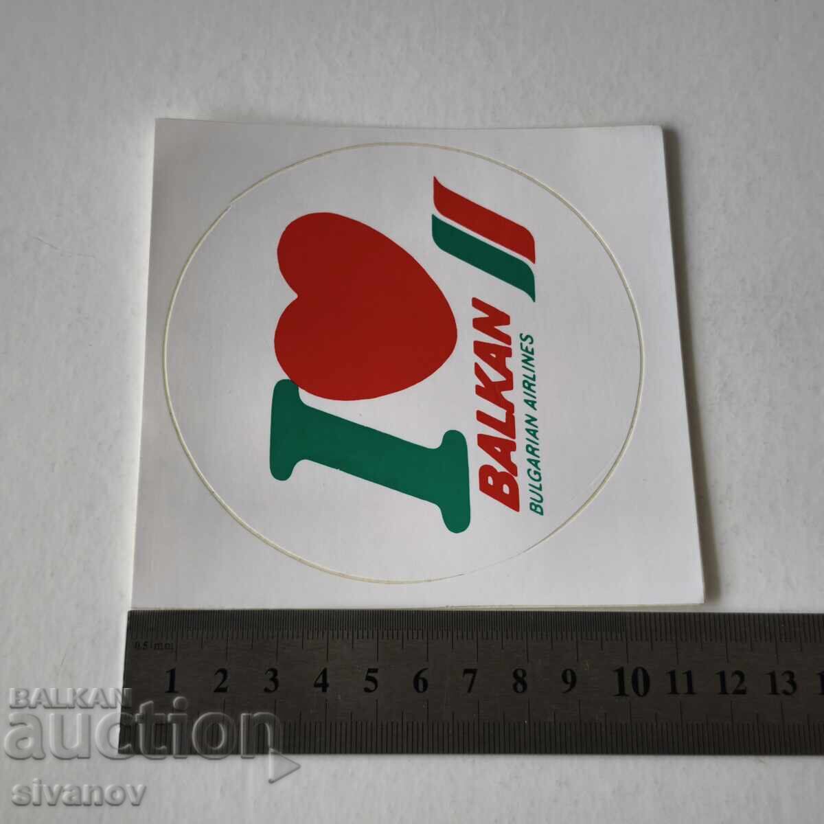 Autocolant BGA Balkan Balkan Bulgarian Airlines #6232 - 7