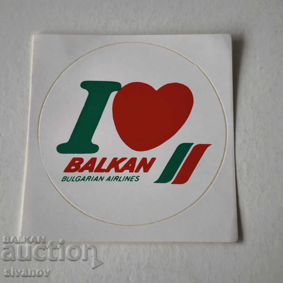 Autocolant BGA Balkan Balkan Bulgarian Airlines #6232