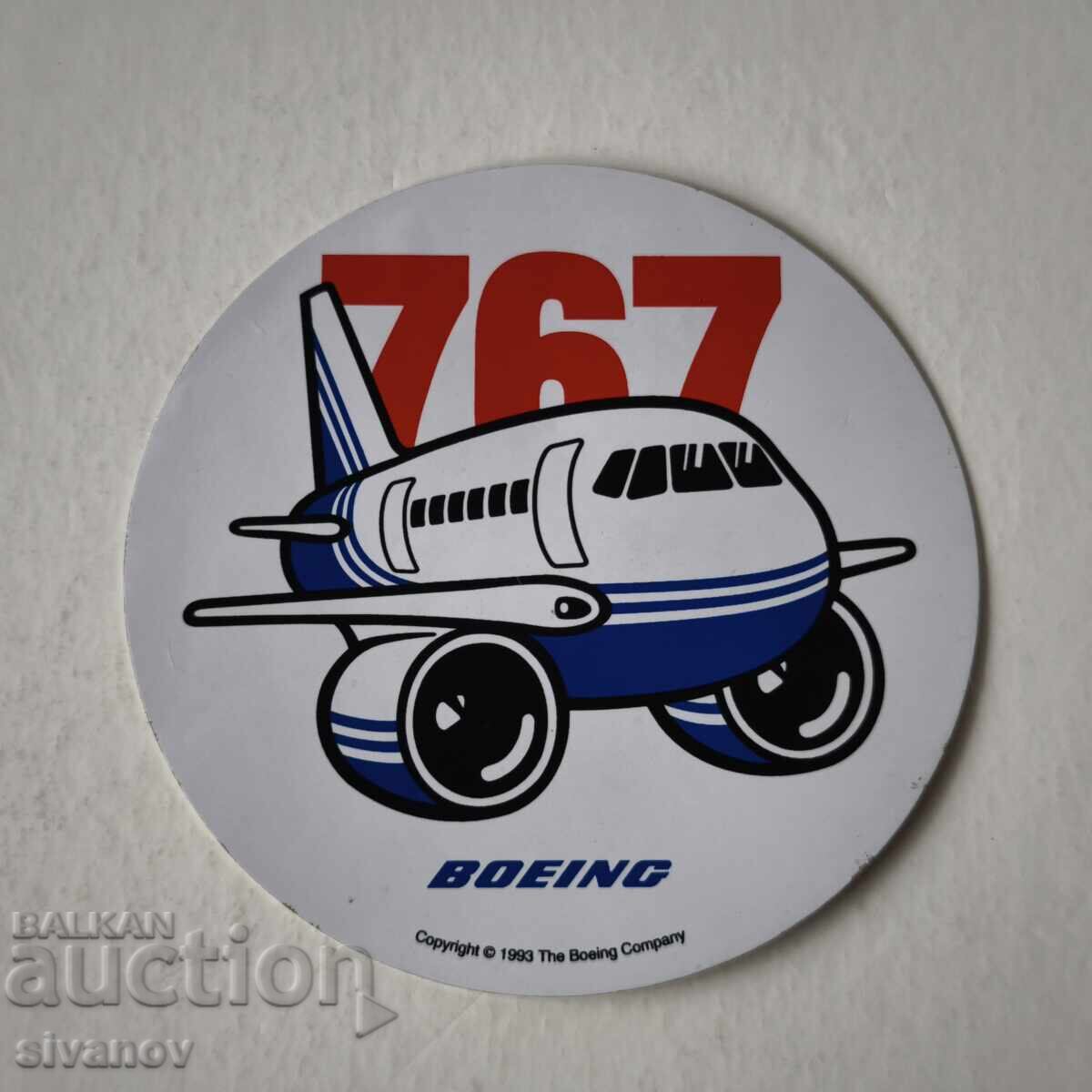 Αυτοκόλλητο Boeing Boeing 767 1993 #6235