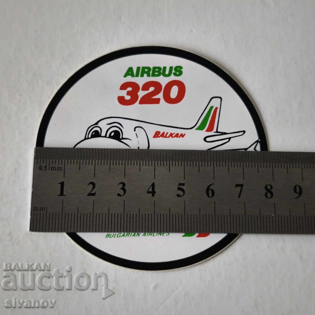 BGA Sticker Balkan AIRBUS 320 Balkan Bulgarian Airlines #6236 - 7