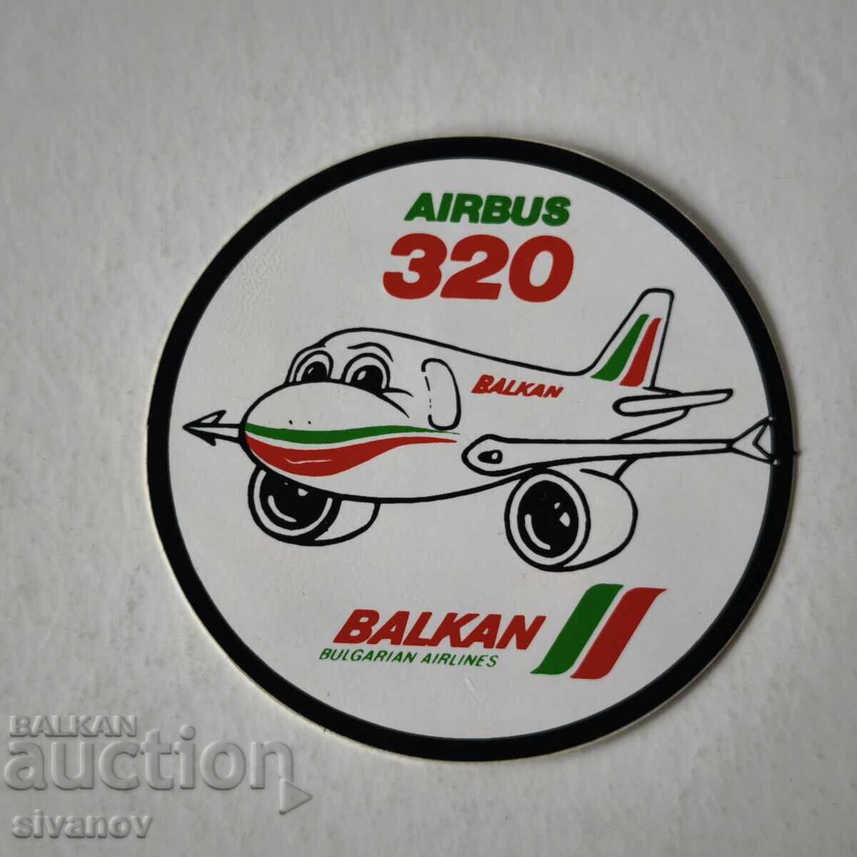 BGA Sticker Balkan AIRBUS 320 Balkan Bulgarian Airlines #6236