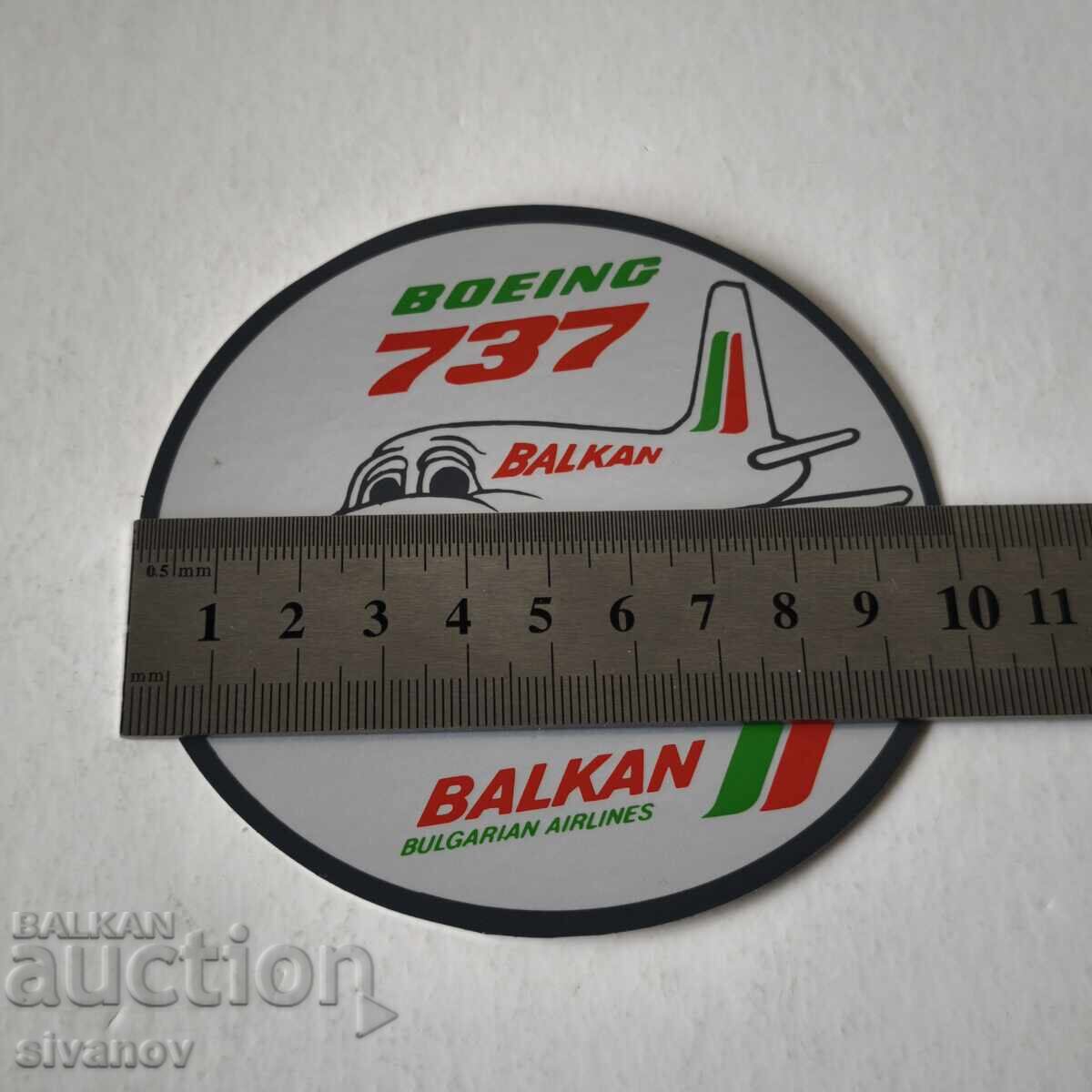 BGA Sticker Balkan BOEING 737 Balkan Bulgarian Airlines #6237 - 7 BGA Sticker Balkan BOEING 737 Balkan Bulgarian Airlines #6237 - 7