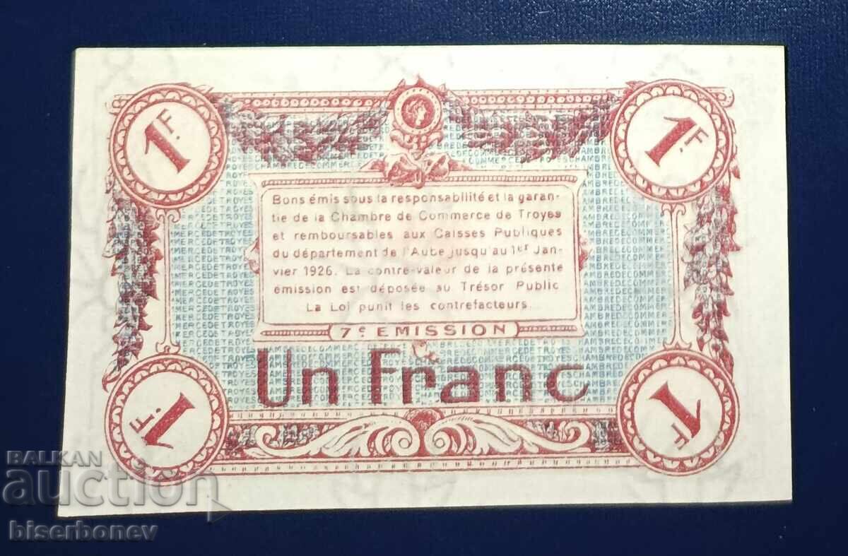 Franța, Franța, 1 franc Troyes, 1926, UNC cu preț € 7.60 | 14.86 BGN Franța, Franța, 1 franc Troyes, 1926, UNC cu preț € 7.60 | 14.86 BGN