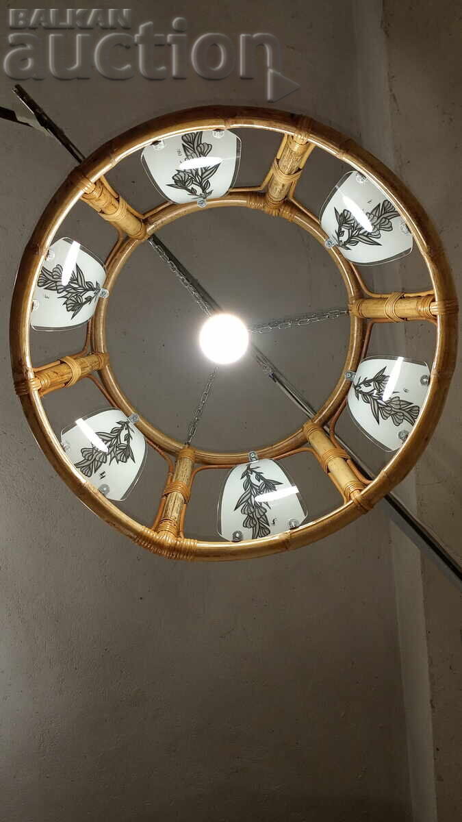 Абажур (Полилей) от бамбук с 6 стъкла с цена € 45.00 | 88.01 лв.