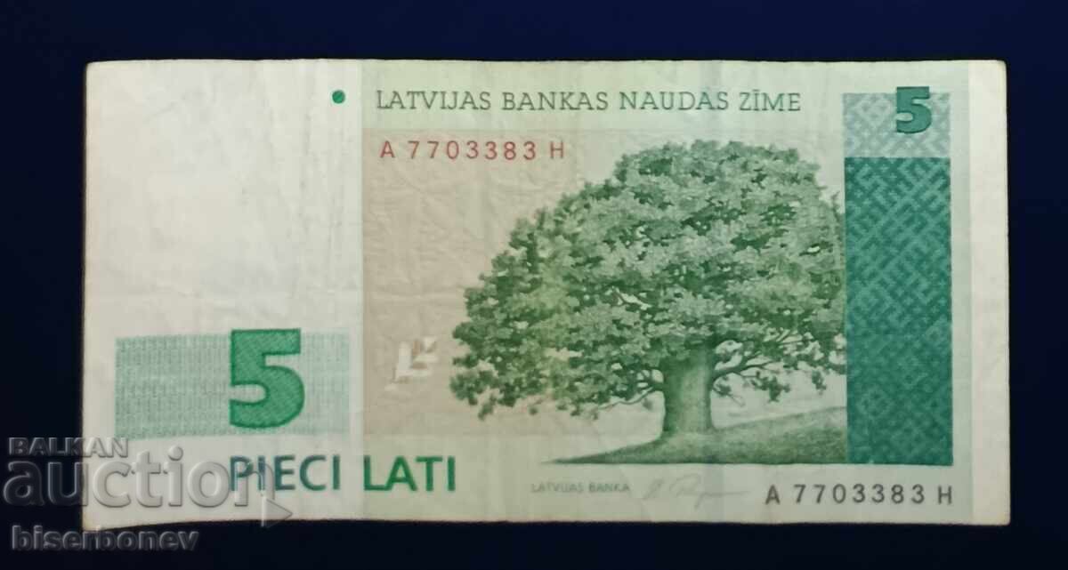 Letonia, 5 Lati 1996, VF