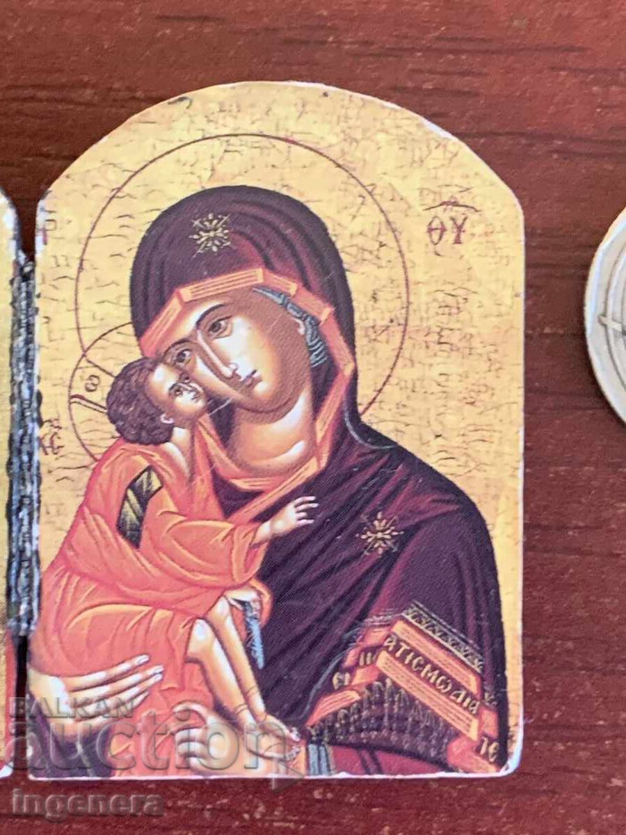 Licitație ICONĂ DIPTIC MINI SCULPTURĂ ÎN LEMN