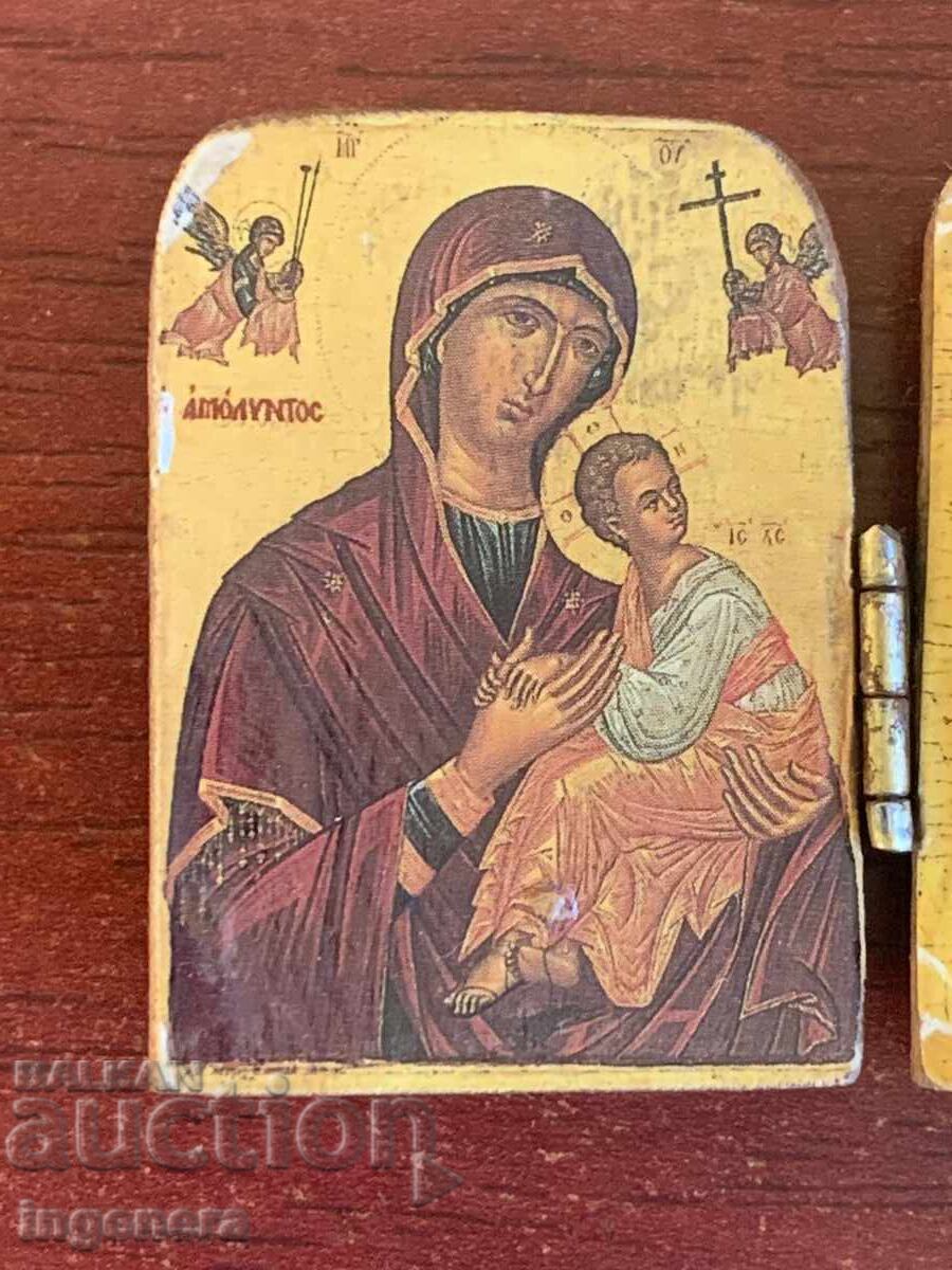 ICON DIPTYCH MINI WOODCARVING with price € 4.00 | 7.82 BGN ICON DIPTYCH MINI WOODCARVING with price € 4.00 | 7.82 BGN