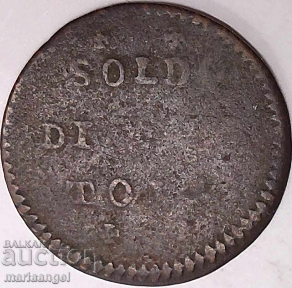 Доставка на 1 солдо 1736 Италия Мантуя