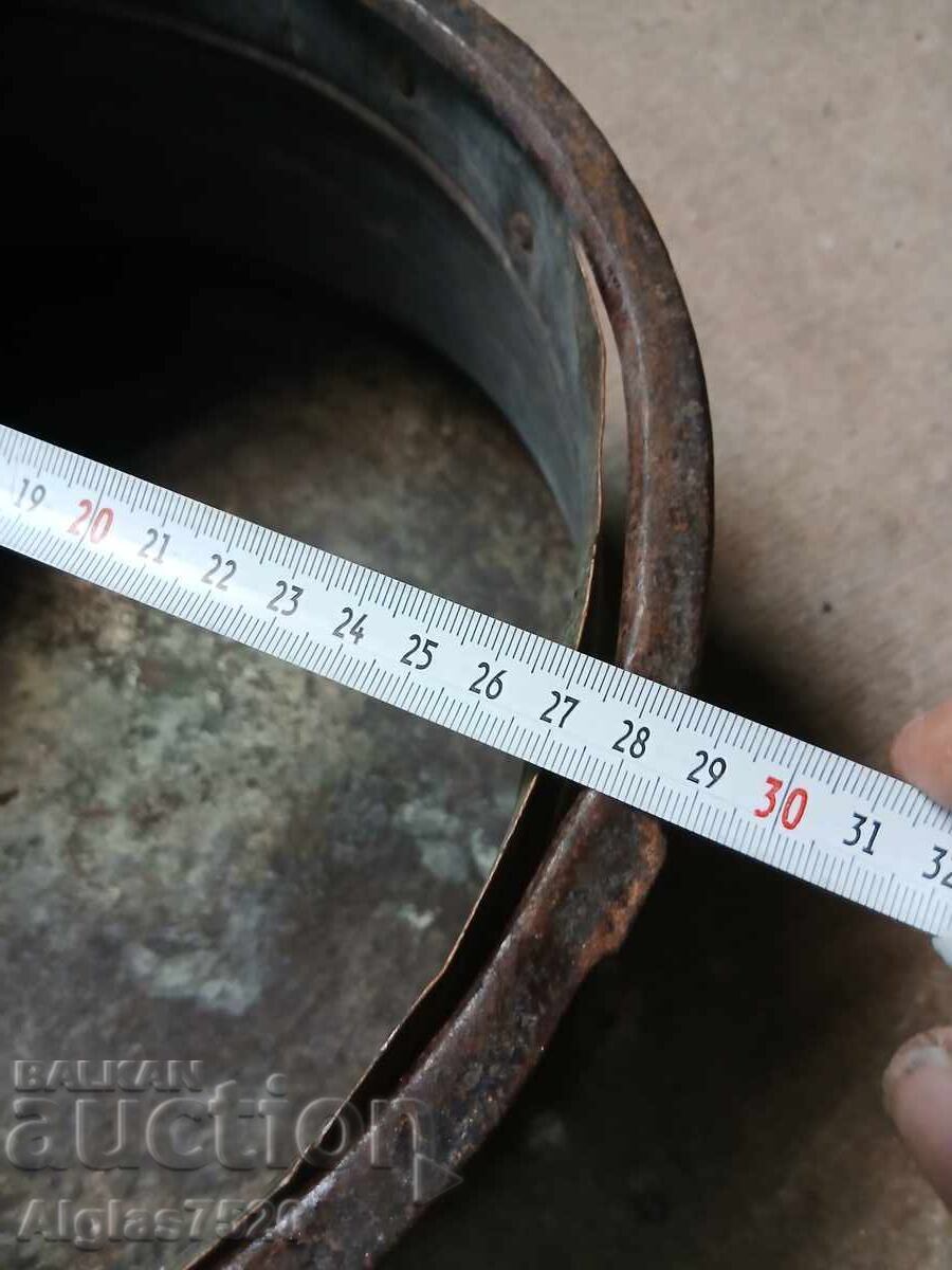 Μεγάλο χάλκινο καζάνι, κανάτα, δοχείο - 5