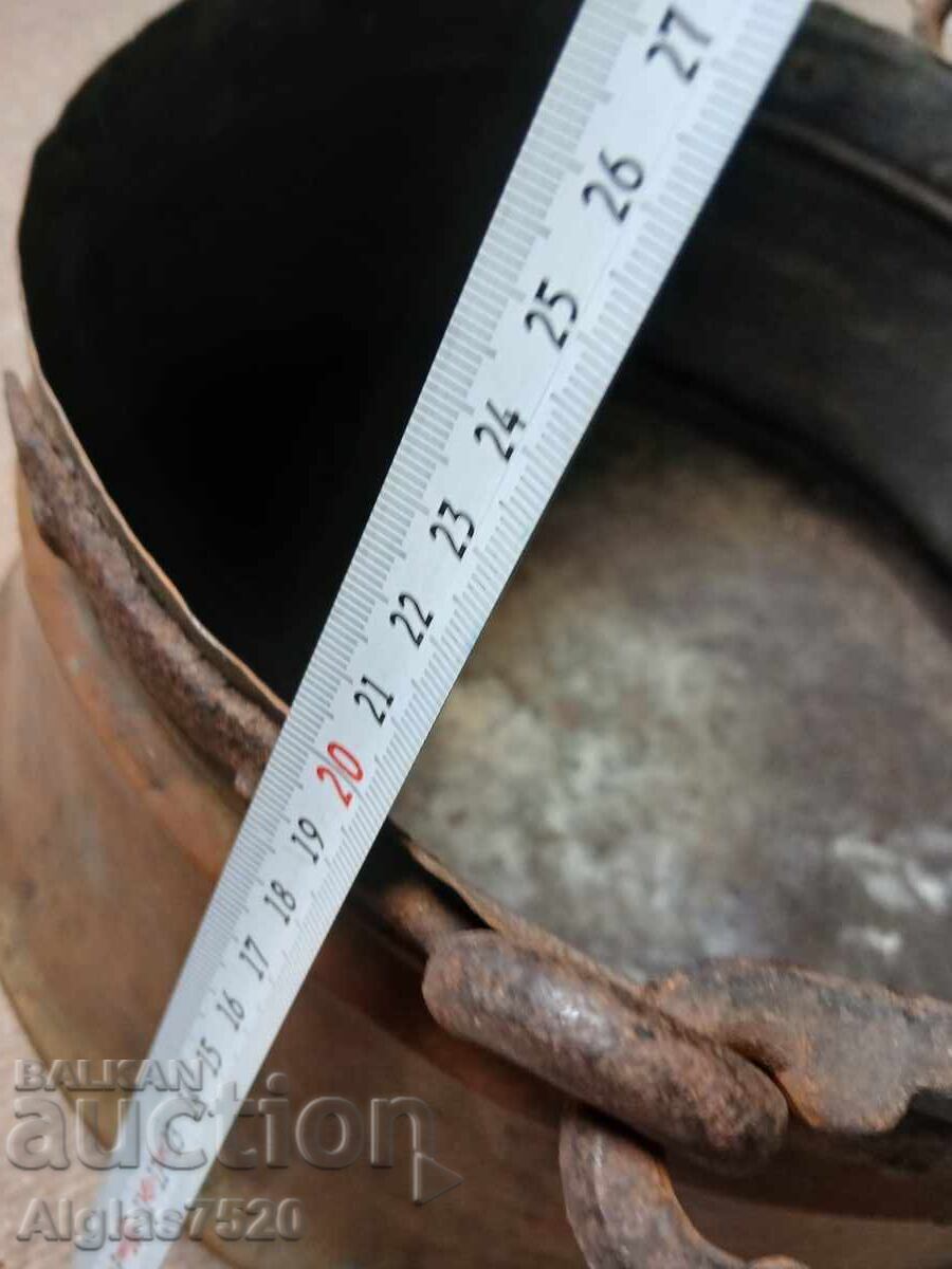 Μεγάλο χάλκινο καζάνι, κανάτα, δοχείο - 6