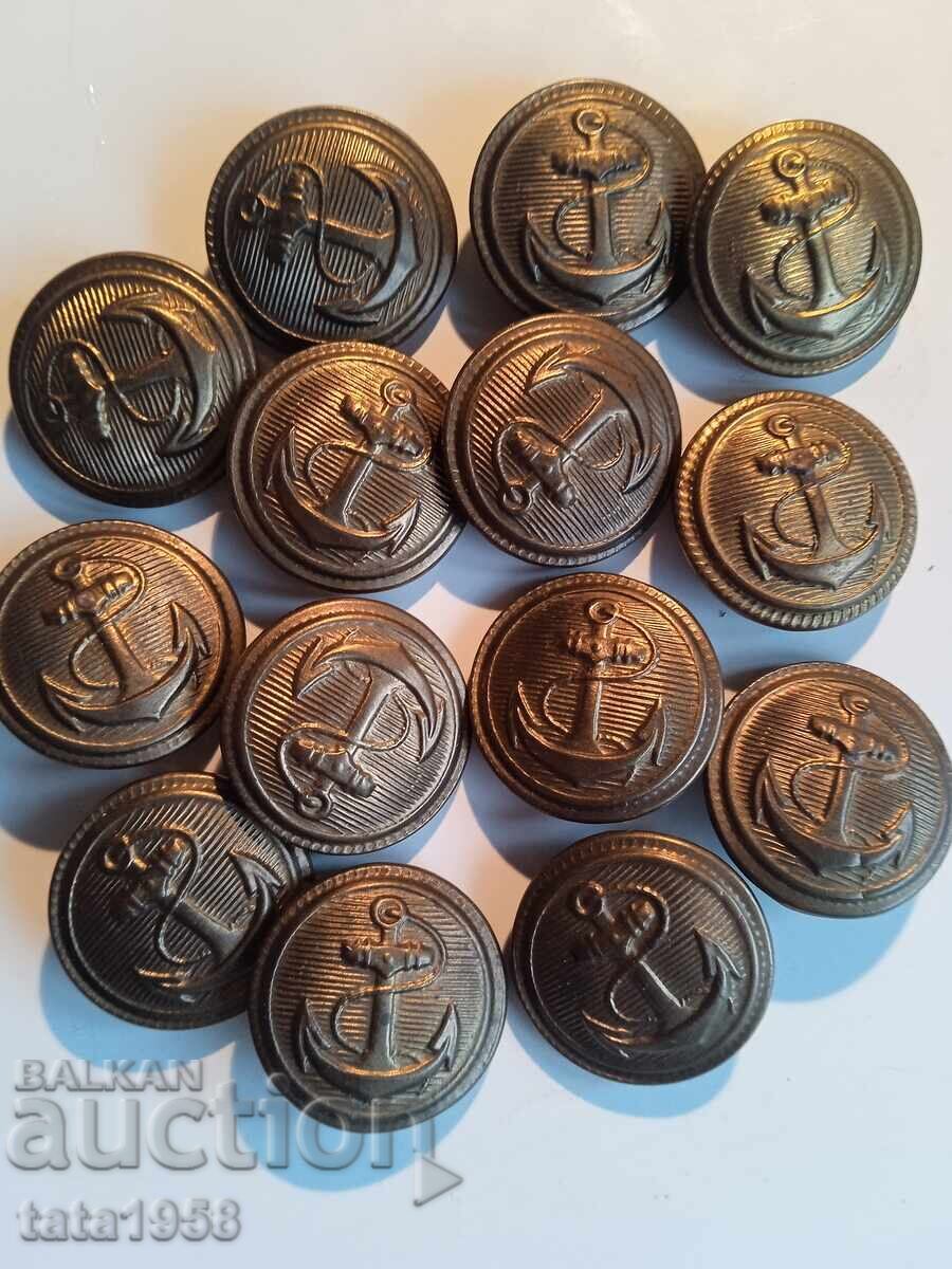 Nasture militar naval 23 mm Bulgaria, nasturi 14 buc
