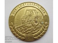 East German Agricultural Table Medal Plaque 1970