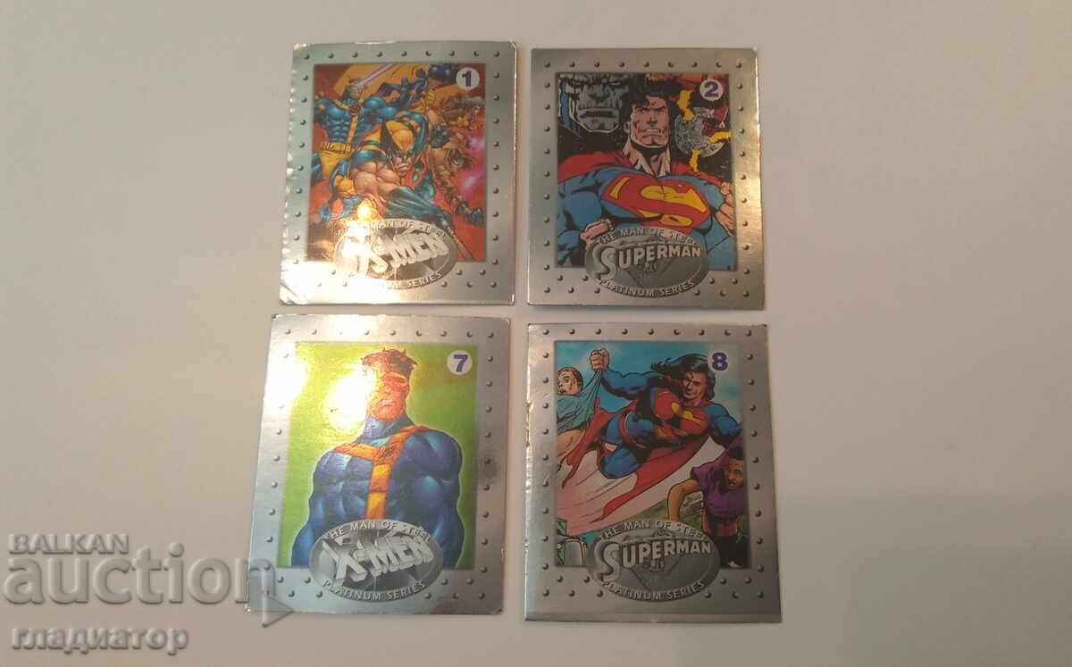 Mici cartonașe din filmul de benzi desenate Superman, X-Men