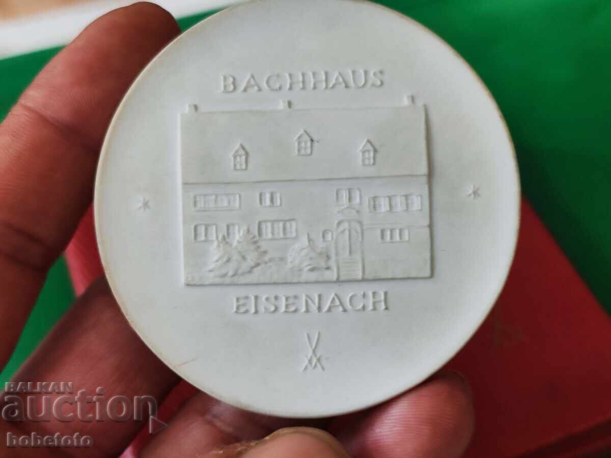 Livrarea Plachetă de porțelan cu Johann Bach de Meissen Livrarea Plachetă de porțelan cu Johann Bach de Meissen