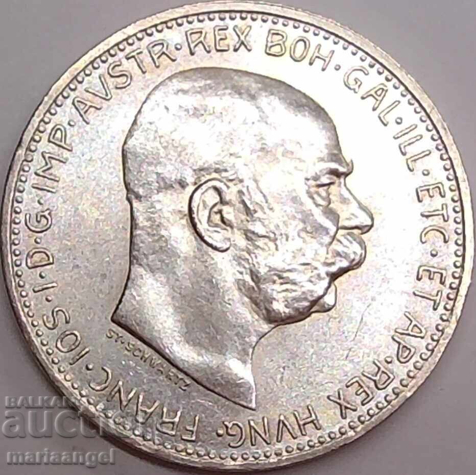 Австрия 1 корона 1915 Франц Йозеф сребро Патина с цена € 16.80 | 32.86 лв.