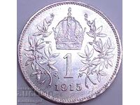 Austria 1 Coroană 1915 Franz Joseph Patină de argint