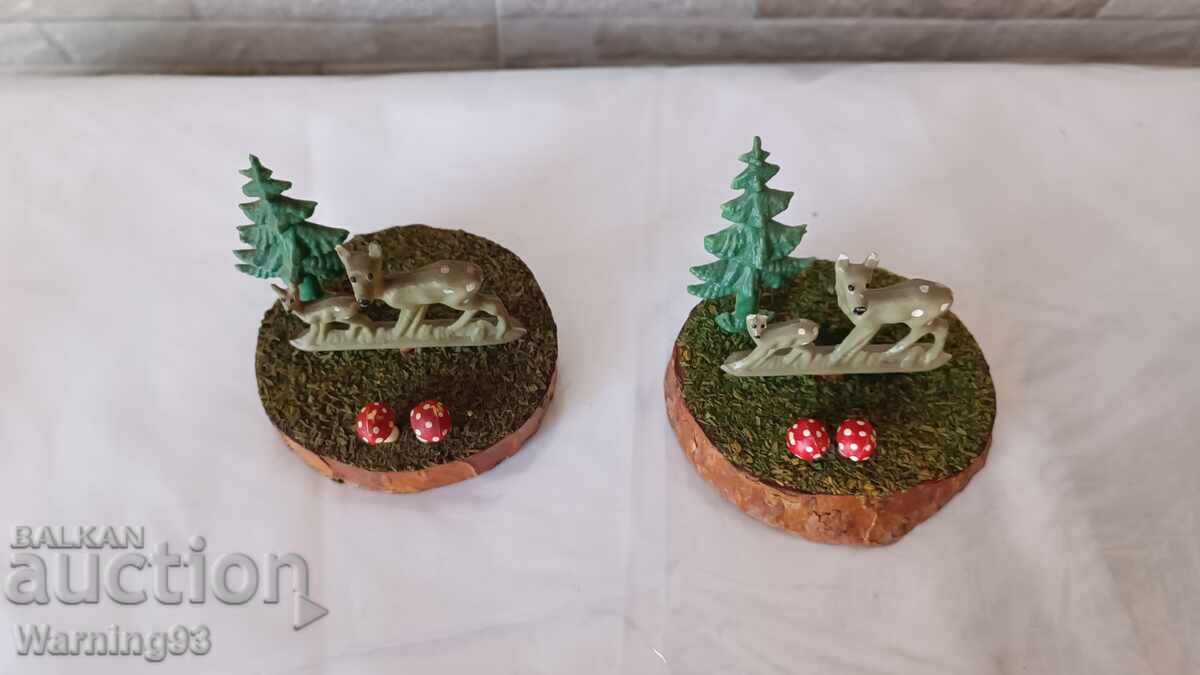 Стари играчки за декорация от соц-а - сърнички - 7