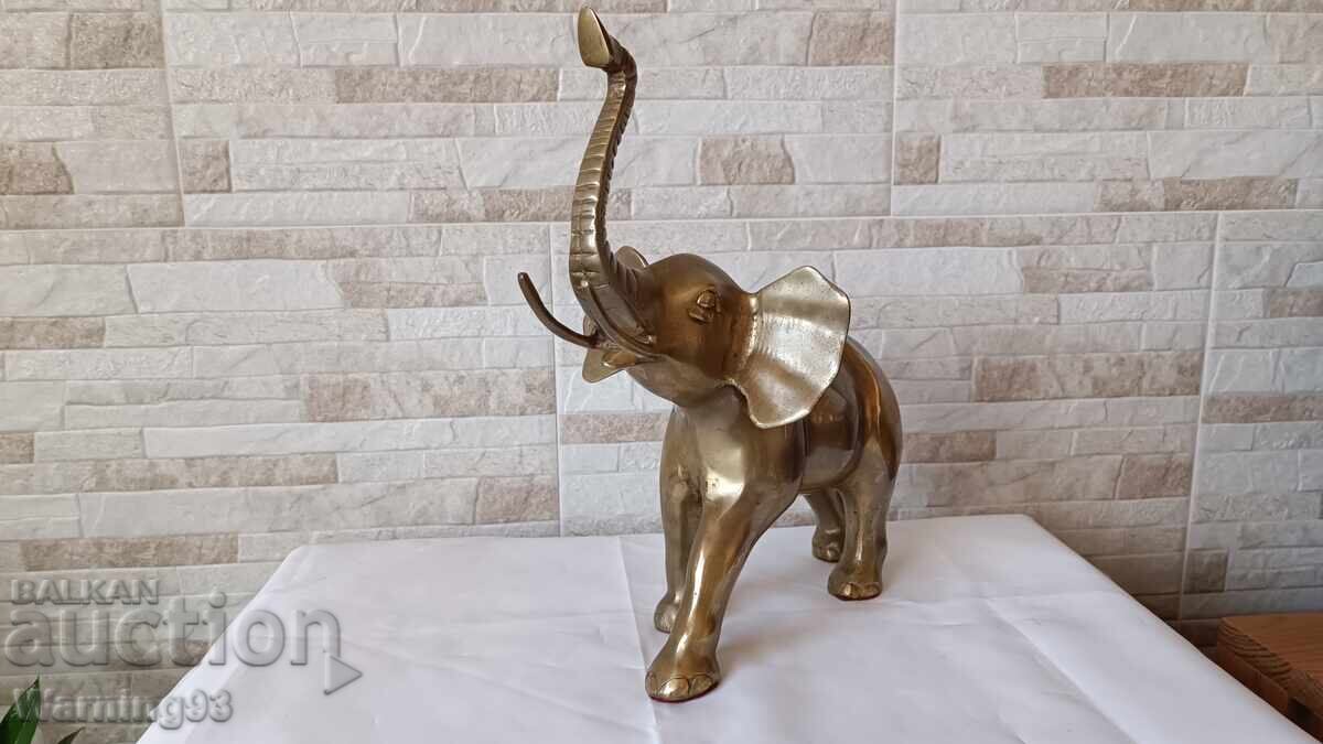 Licitație Figurină mare de elefant - alamă - 32cm