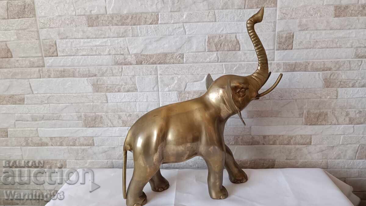Livrarea Figurină mare de elefant - alamă - 32cm