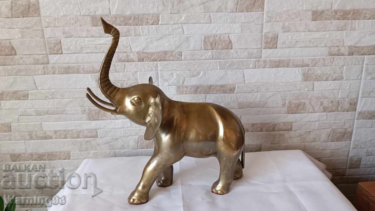 Figurină mare de elefant - alamă - 32cm