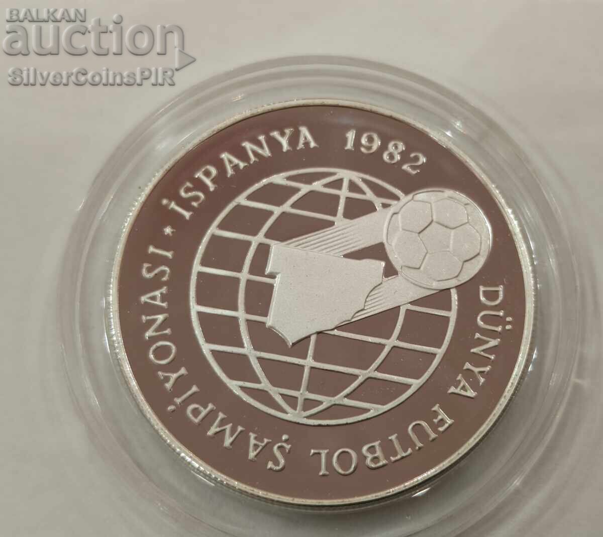Livrarea Argint 500 Lire Campionatul Mondial de Fotbal 1982 Turcia