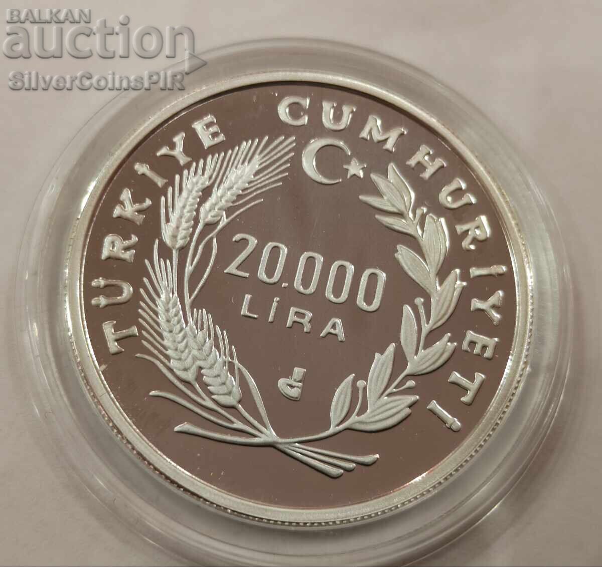 Delivery of Silver 20,000 Lira Olympics 1992 Turkey