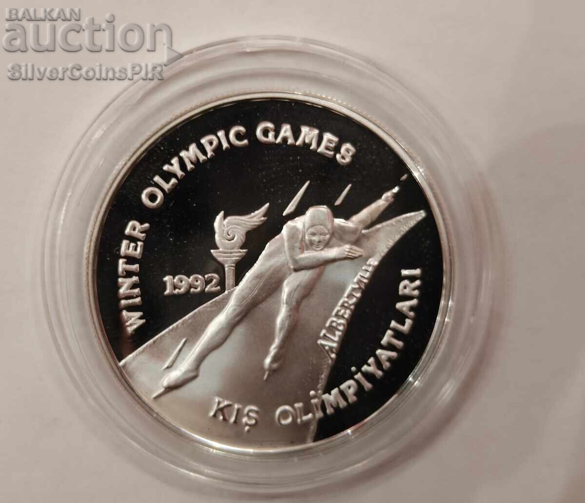 Silver 20,000 Lira Olympics 1992 Turkey