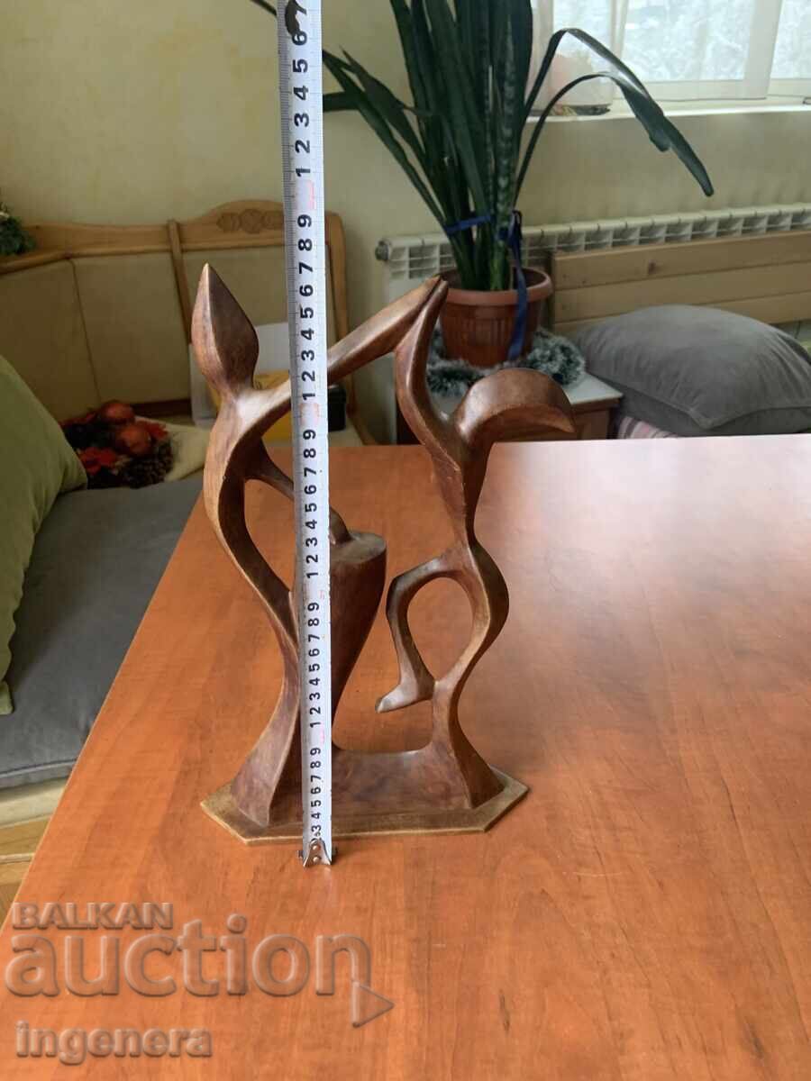 Sculptură din lemn statuetă figură sculptură în lemn "DANSATORI" cu preț € 65.00 | 127.13 BGN