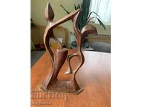 Sculptură din lemn statuetă figură sculptură în lemn "DANSATORI"