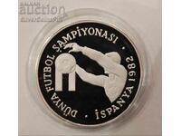 Сребро 500 Лири Световни по Футбол 1982 Турция