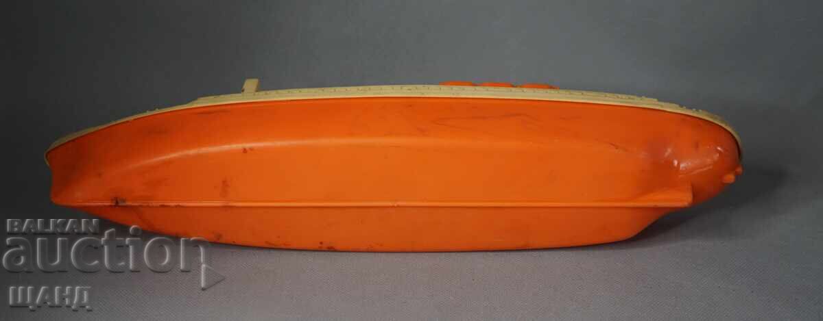 Veche jucărie de plastic germană model barcă navă vapor - 5