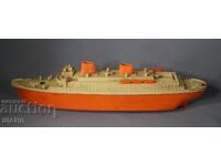 Παλιό Γερμανικό πλαστικό παιχνίδι μοντέλο βάρκας πλοίου καϊκι