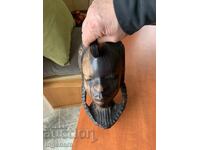 Wood carving statuette figure wood sculpture massive ebony