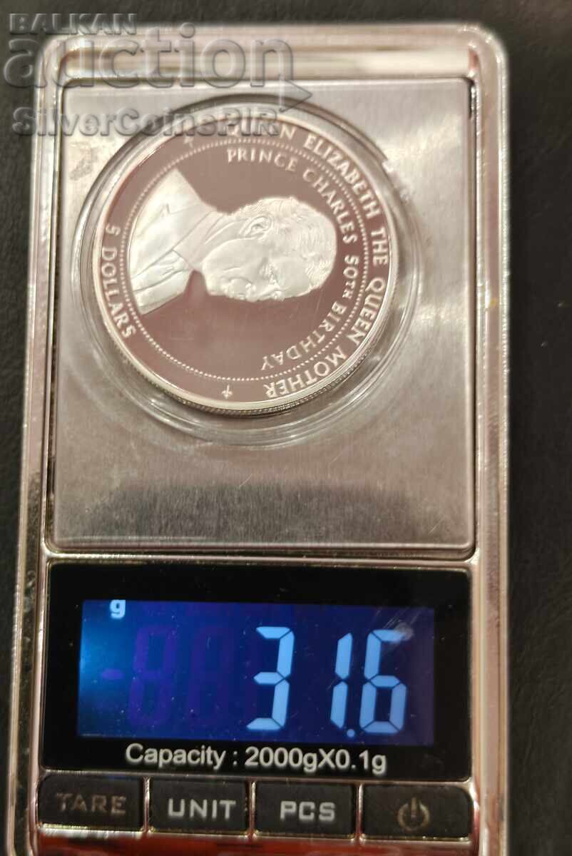 Argint 5$ 50-a Aniversare a Nașterii lui Charles 1998 Kiribati - 7 Argint 5$ 50-a Aniversare a Nașterii lui Charles 1998 Kiribati - 7