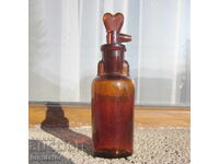 Царство България старо медицинско аптекарско стъклено шише