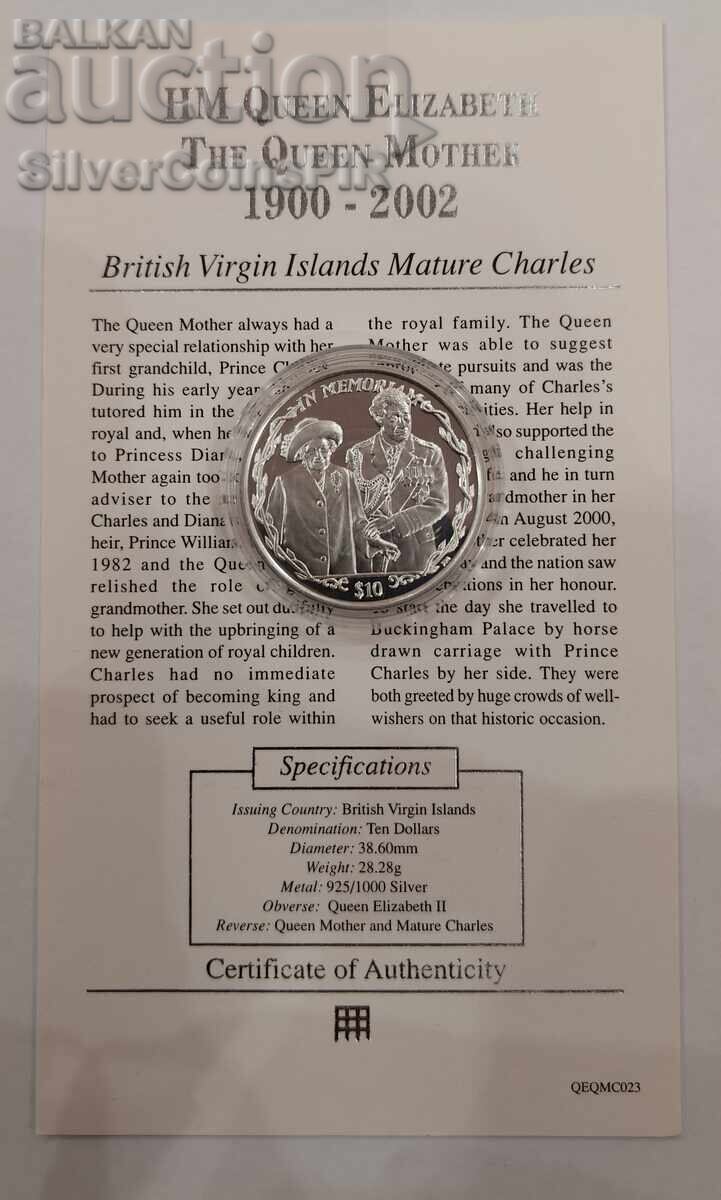 Delivery of Silver $10 Adult Charles 2002 British Virgin Islands Delivery of Silver $10 Adult Charles 2002 British Virgin Islands
