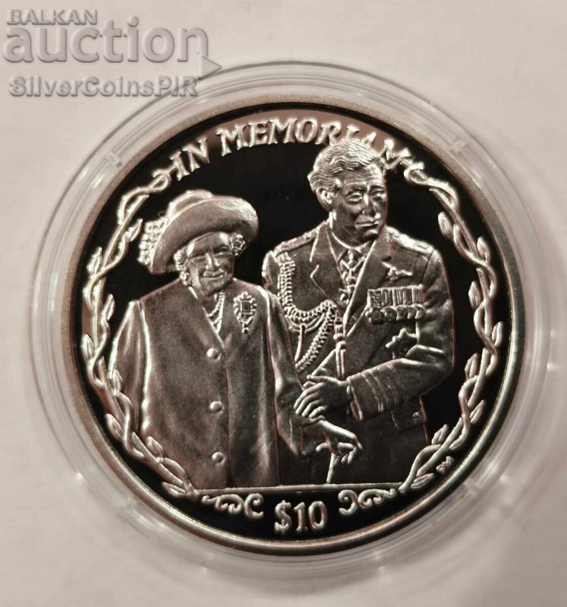 Silver $10 Adult Charles 2002 British Virgin Islands Silver $10 Adult Charles 2002 British Virgin Islands